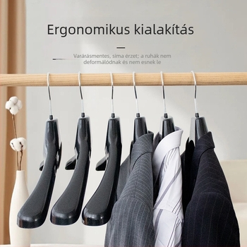 Huabin műanyag csúszásmentes, vastagított öltönyakasztó, 45 darabos csomag