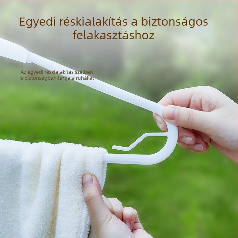 Hosszabbítható, kihúzható ruhakasztó varrat nélküli dizájnnal, forgó, többfunkciós használatra