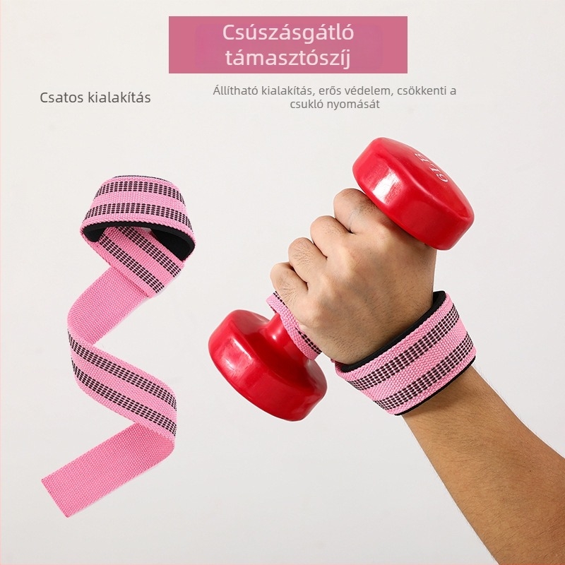 Súlyemelés segítő öv edzéshez, csúszásmentes fogásöv felhúzásokhoz, csuklórögzítő pánt húzásokhoz és felhúzásokhoz