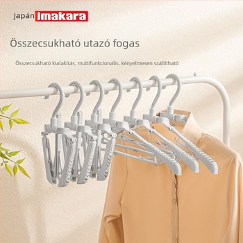 Imakara összecsukható utazó ruhaszárító – hordozható, csúszásmentes, teleszkópos kivitel
