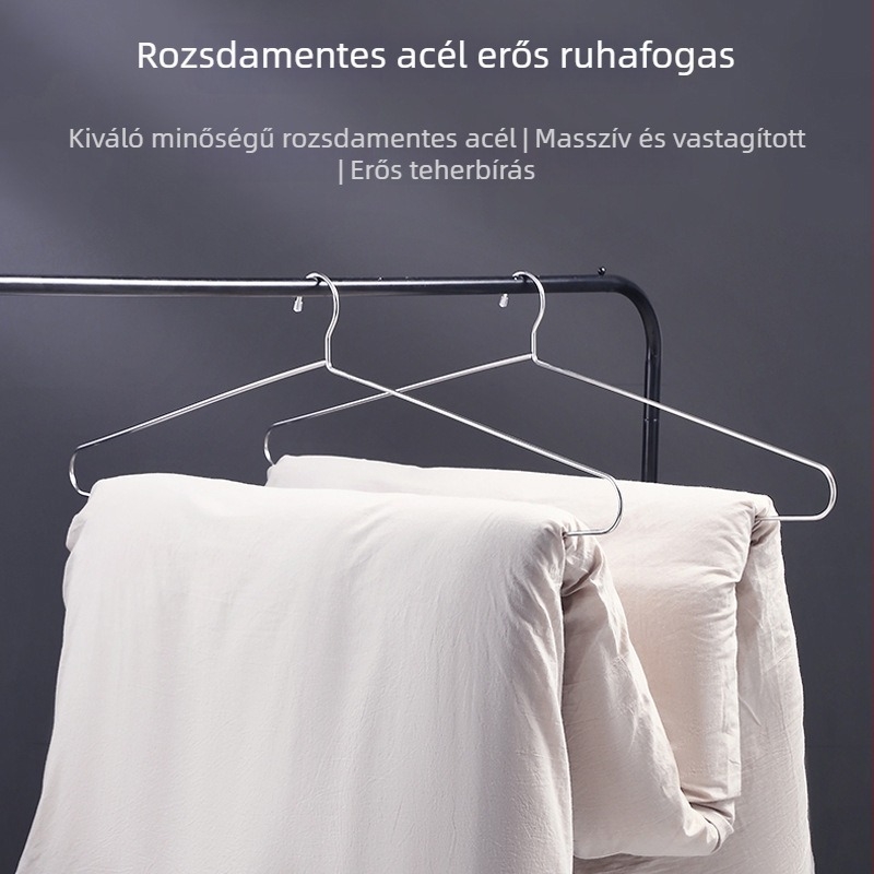 Rozsdamentes acélból készült szárító állvány paplanokhoz, 70 cm hosszú, tartó lepedők és törölközők számára