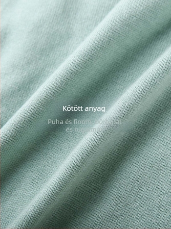 Slim and Beautiful Plus-Size hímzett V-nyakú kötött felső, elegáns hosszú ujjú