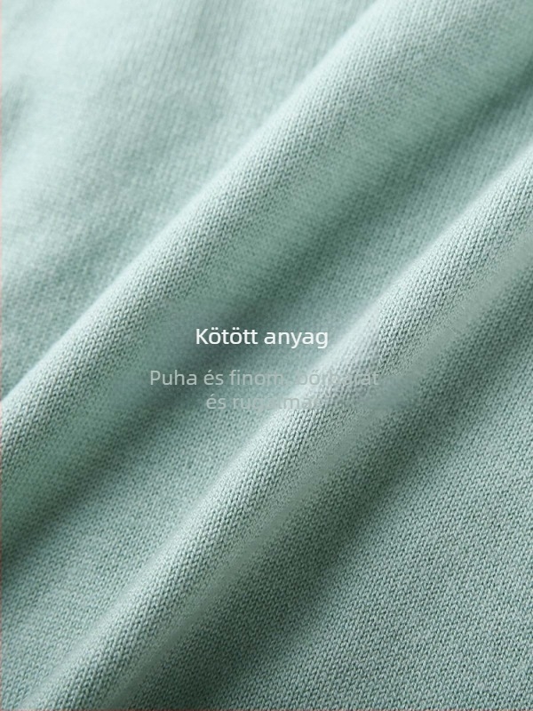 Slim and Beautiful Plus-Size hímzett V-nyakú kötött felső, elegáns hosszú ujjú