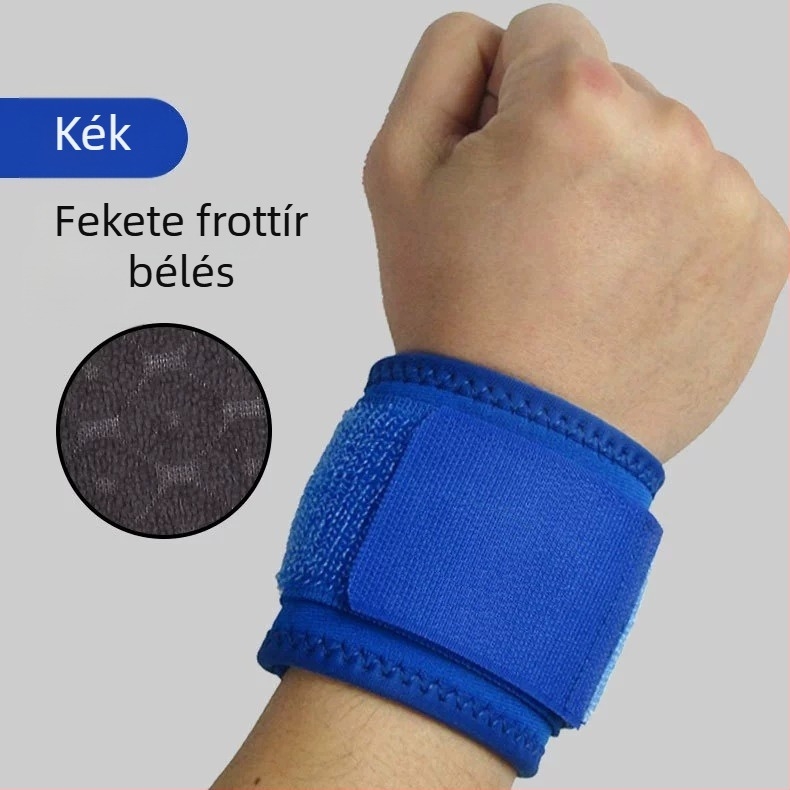 Légáteresztő sportcsuklópánt nedvszívó anyaggal és ínhüvely-védő funkcióval, ideális badminton, kosárlabda és edzés