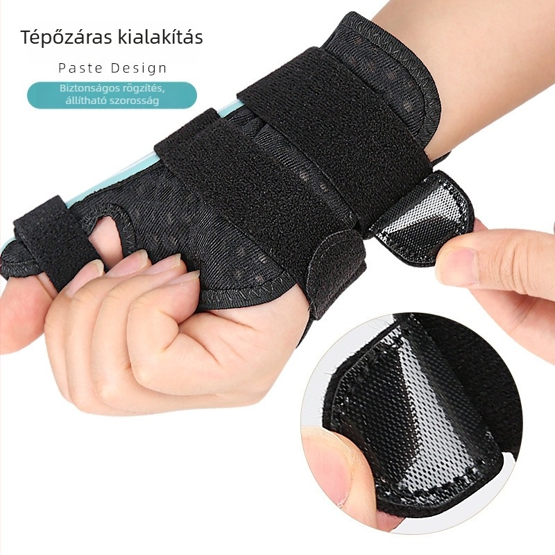 Légáteresztő hüvelykujj és csuklótámasz Velcro zárással, dupla támasztócsík, ínhüvely védelem