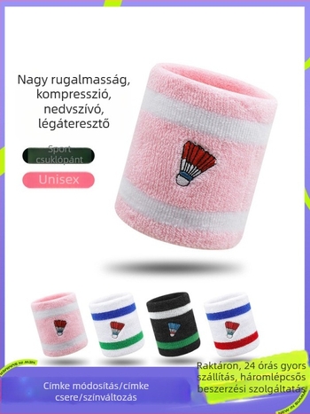 Badminton csuklópánt nedvszívó törölközővel, uniszex sportkiegészítő