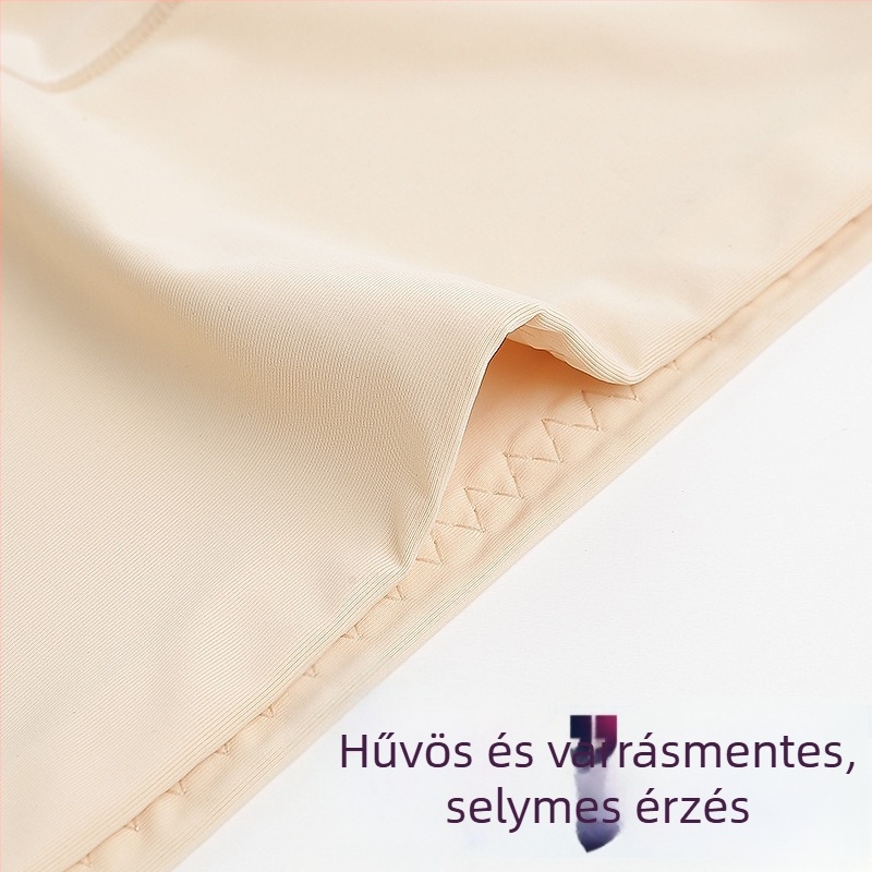 Női seamless magas derekú alsónemű beépített védő rövidnadrággal, légáteresztő Ice Silk anyag