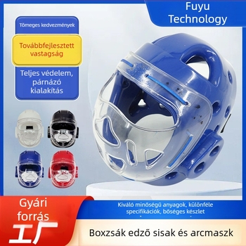 Harcművészetekhez fej- és arcvédő sisak – univerzális edzésvédő bokszhoz, karatéhoz és taekwondohoz