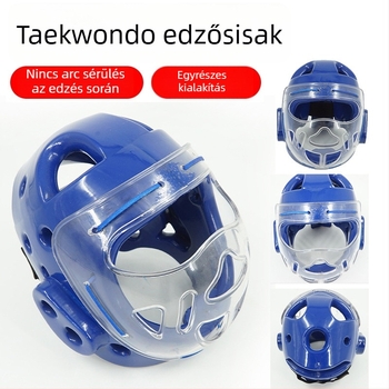 Harcművészetekhez fej- és arcvédő sisak – univerzális edzésvédő bokszhoz, karatéhoz és taekwondohoz