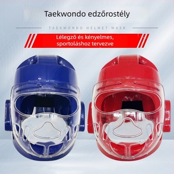 Harcművészetekhez fej- és arcvédő sisak – univerzális edzésvédő bokszhoz, karatéhoz és taekwondohoz