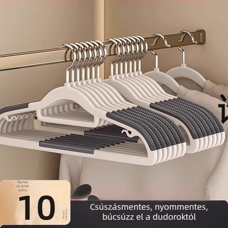 Otthoni ruhatartó fogas, nyom nélkül, csúszásmentes vállvédő, ruhaszárító állvány a gardróbba