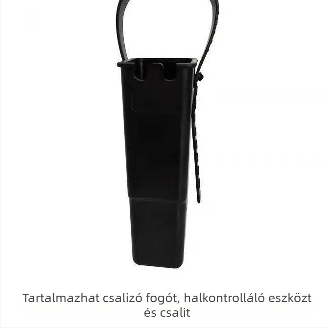 Csali-doboz kiegészítők: hordozható botbetöltő, levehető vízcsés tartó, ólomnehéz súlyok tárolása, univerzális szétszerelés