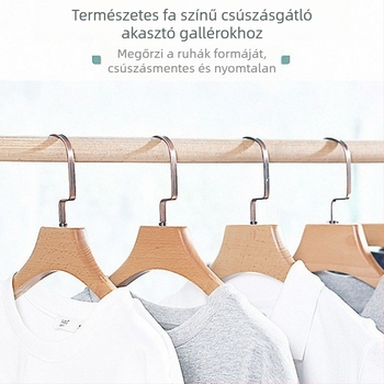 Bükkfa ruhakasztó, természetes befejezés, uniszex, otthoni gardróbhoz