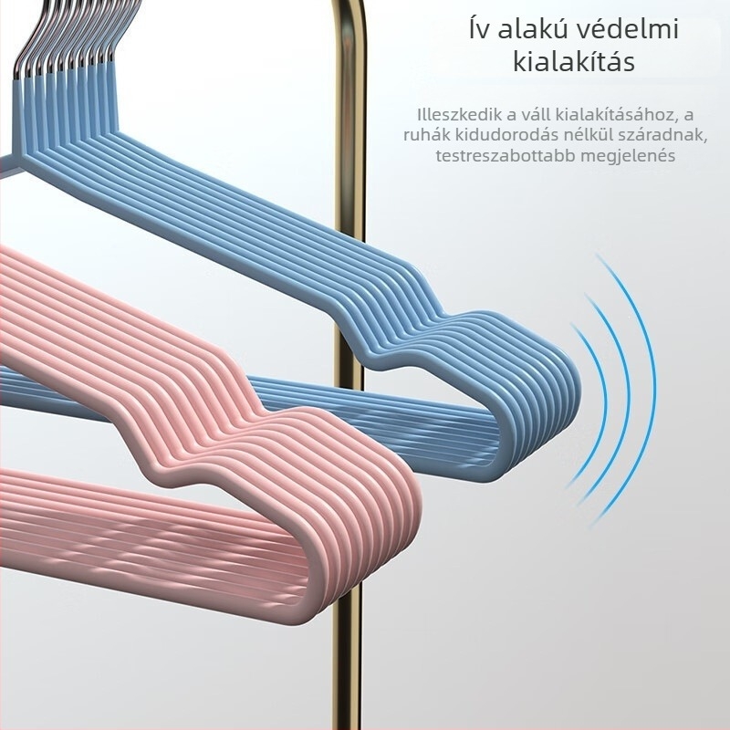 Otthoni ruhás akasztó, nyom nélkül, csúszásmentes, vastagított szárító tartó