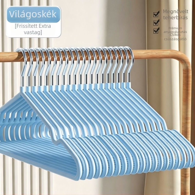 Otthoni ruhás akasztó, nyom nélkül, csúszásmentes, vastagított szárító tartó
