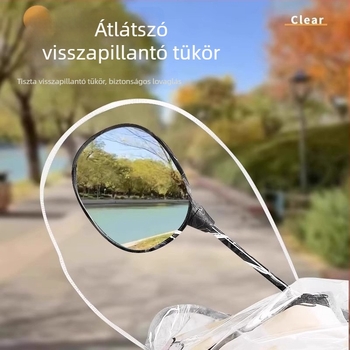 Szélálló esővédő burkolat elektromos járművekhez, por- és vízálló, átlátszó, vastabb és szélesebb kivitel, elektromos robogók és motorkerékpárok számára