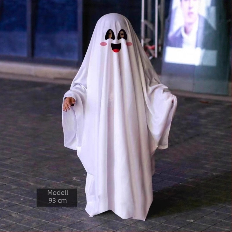 Fehér szellem Halloween jelmez cosplay és maszkabálhoz – gyerekeknek és felnőtteknek