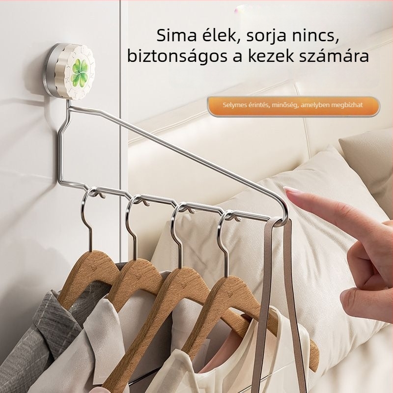Utazáshoz tervezett ruhaszárító szívócsészével – ablakra tapadó, fúrás nélkül, fürdőszobában