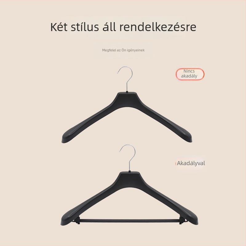 Vastagított műanyag ruhatartó kosztümök számára, csúszásmentes, szárításhoz
