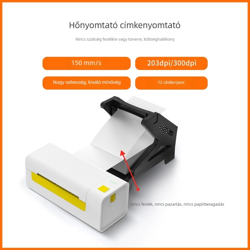 Termikus címkenyomtató szállítási címkékhez és vonalkódhoz, többfunkciós nyomtatás