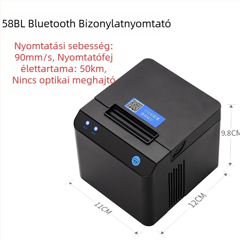 58 mm-es termikus nyugta nyomtató, konyha és kiszállítás – teljesen automatikus rendelésfogadás, nyomtatás a pénztárnál és készletkezelés