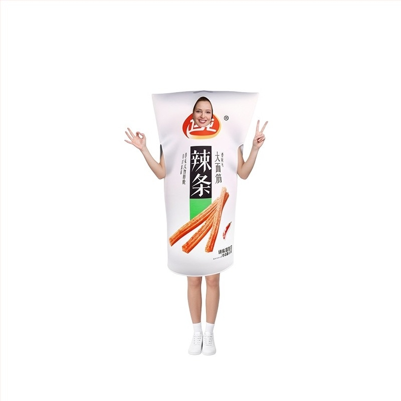 Halloween cosplay jelmez, szórakoztató rendezvényruha, szivacsos karakterjelmez