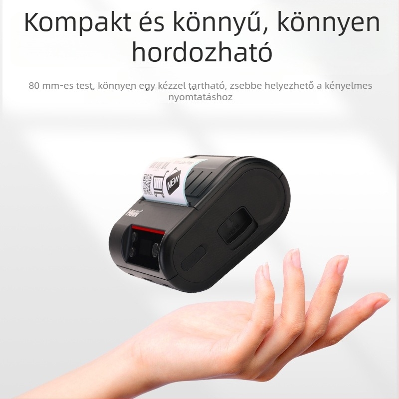 HQ300 Hordozható Bluetooth címkenyomtató mobiltelefonhoz, USB interfész, kompakt kialakítás