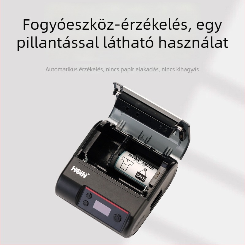 HQ300 Hordozható Bluetooth címkenyomtató mobiltelefonhoz, USB interfész, kompakt kialakítás