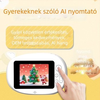 Stickerbox AI hangalapú hőnyomtató gyerekeknek – fényképnyomtató és AI tanuló eszköz