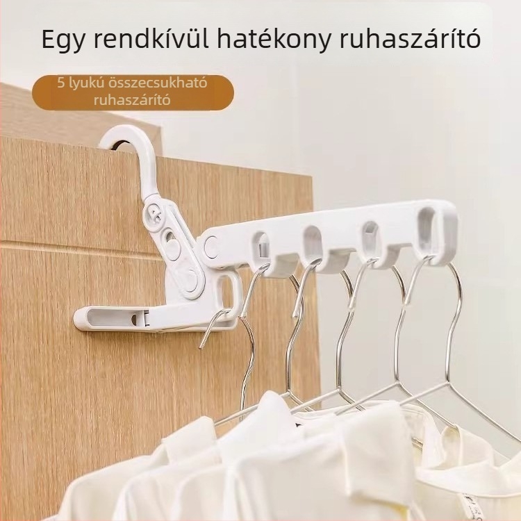 Összecsukható utazási ruhaszárító öt karral, hordozható teleszkópos