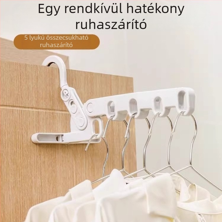 Összecsukható utazási ruhaszárító öt karral, hordozható teleszkópos