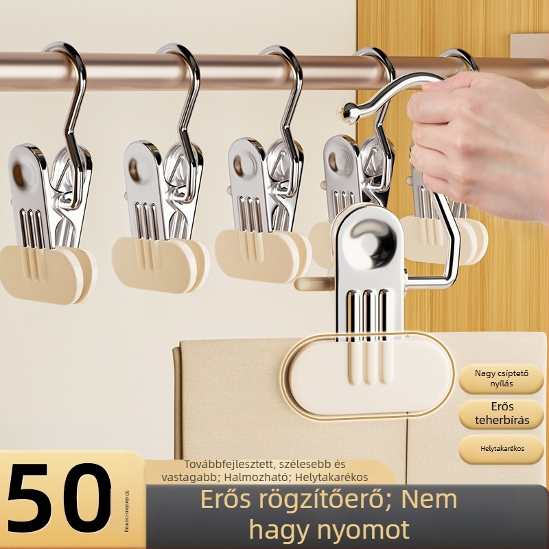 Csúszásmentes nadrágcsipeszek – multifunkcionális akasztókkal és ruhacsipsekkel nadrágokhoz és sapkákhoz