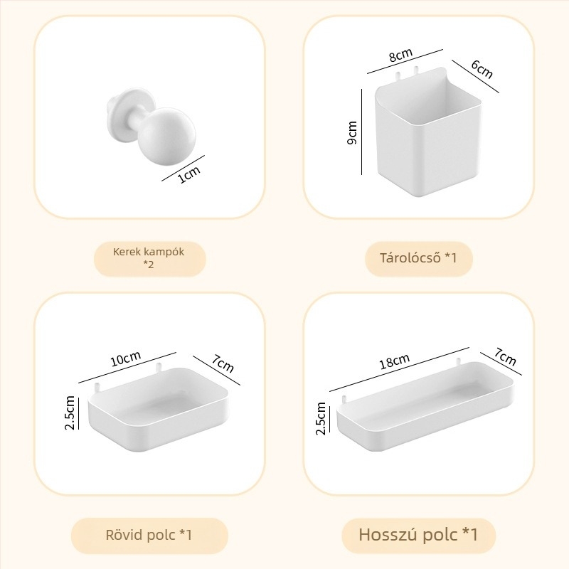 Asztali pegboard tároló irodai kellékek és kozmetikumok számára — háromszintes rendező