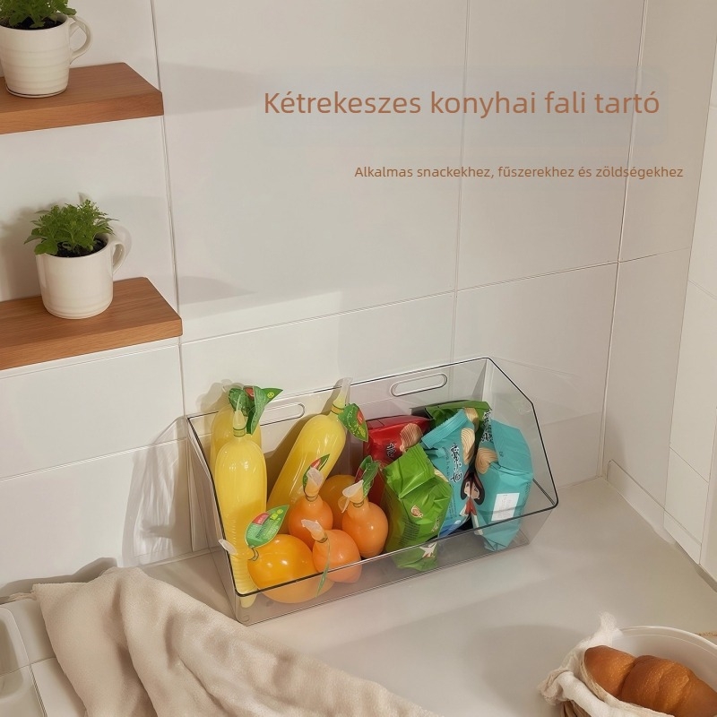 Falas akril tároló konyhához – többfunkciós rendező hagyma, gyömbér és fokhagyma számára