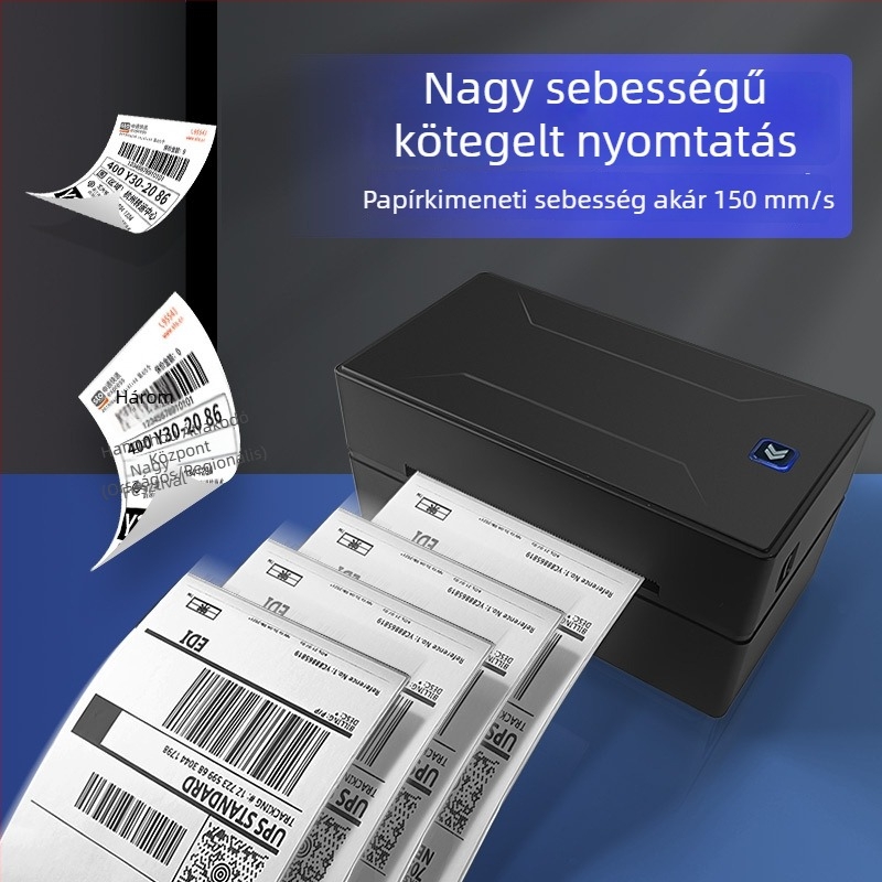 Hordozható Bluetooth termikus címke nyomtató szállítási címkékhez és vonalkódokhoz
