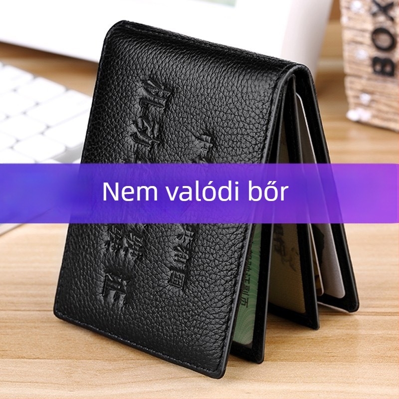 Két az egyben valódi bőrből készült jogosítvány- és forgalmi engedély tartó