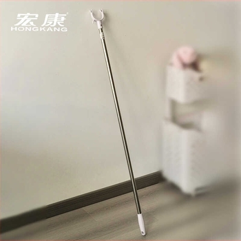 Japán stílusú minimalist ruhaszárító rúd villás végű, erkélyre, háztartási használat, 110 cm, rozsdamentes acél