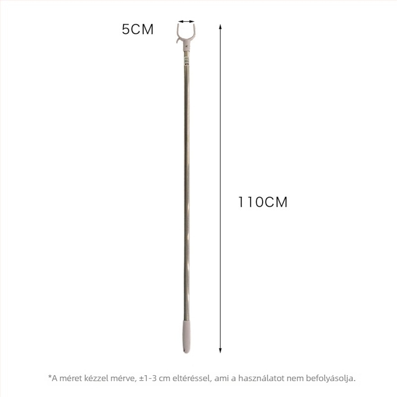 Japán stílusú minimalist ruhaszárító rúd villás végű, erkélyre, háztartási használat, 110 cm, rozsdamentes acél