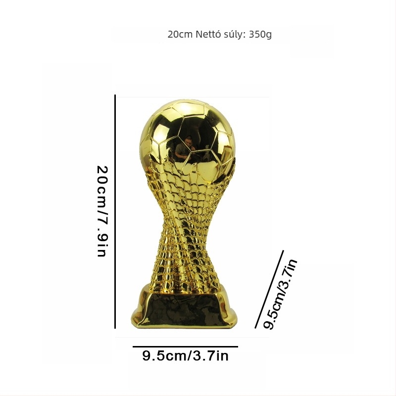 Ballon d'Or trófea gyantából – gravírozható szobor futballistának emlékére