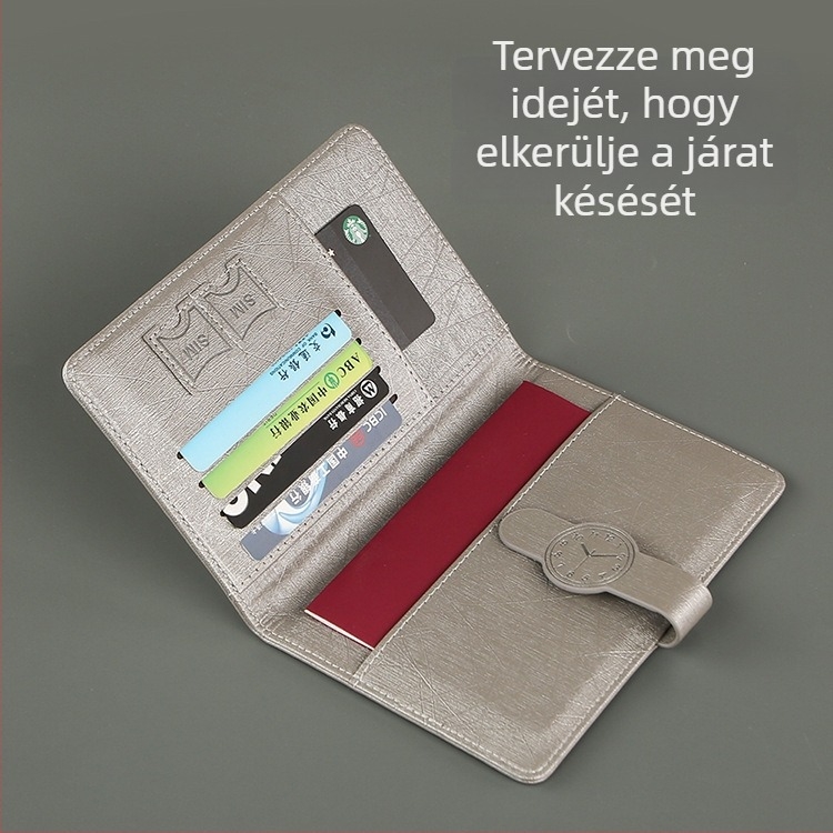 Hosszú útlevél-tok RFID-blokkolással utazáshoz