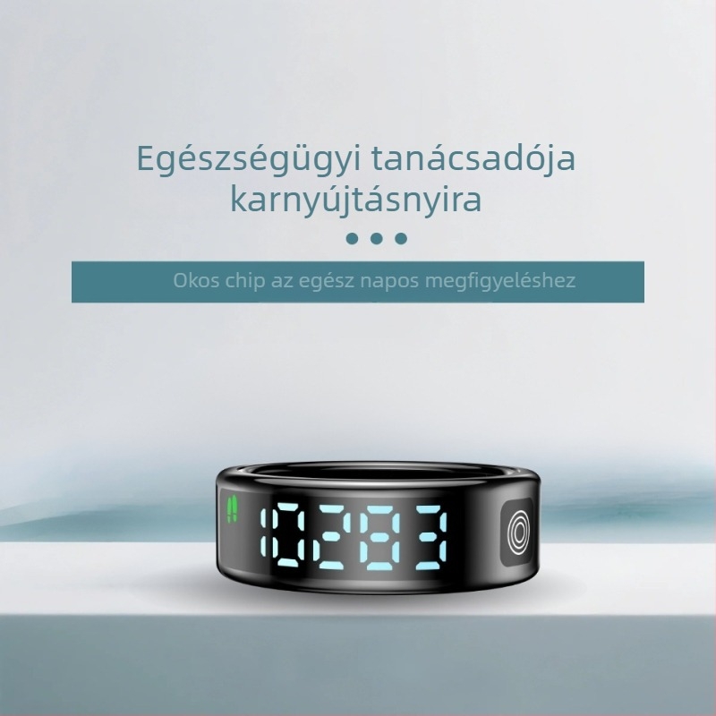 SR08 érintőképernyős gyűrű: pulzus, oxigén, alvás, lépésszámlálás és egészség nyomon követése