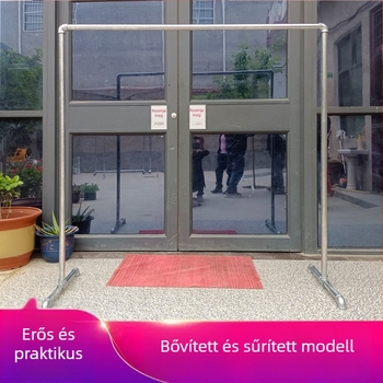 Padlón álló ruhaszárító állvány vállfa rúddal és galvanizált csővel, hálószobába