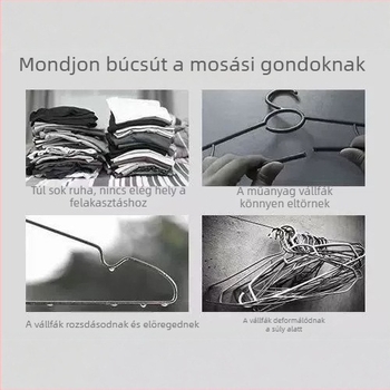 6125NR mahagóni színű fa ruhafogas, lopás elleni védelemmel