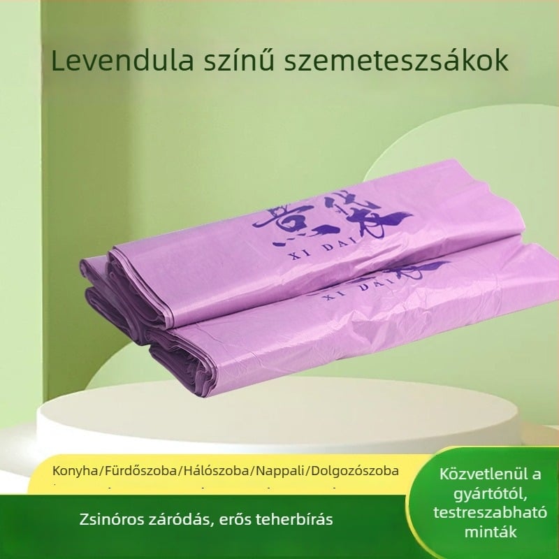 Levendulás illatú mellény-stílusú egyszer használatos szemeteszsákok, háztartási használatra