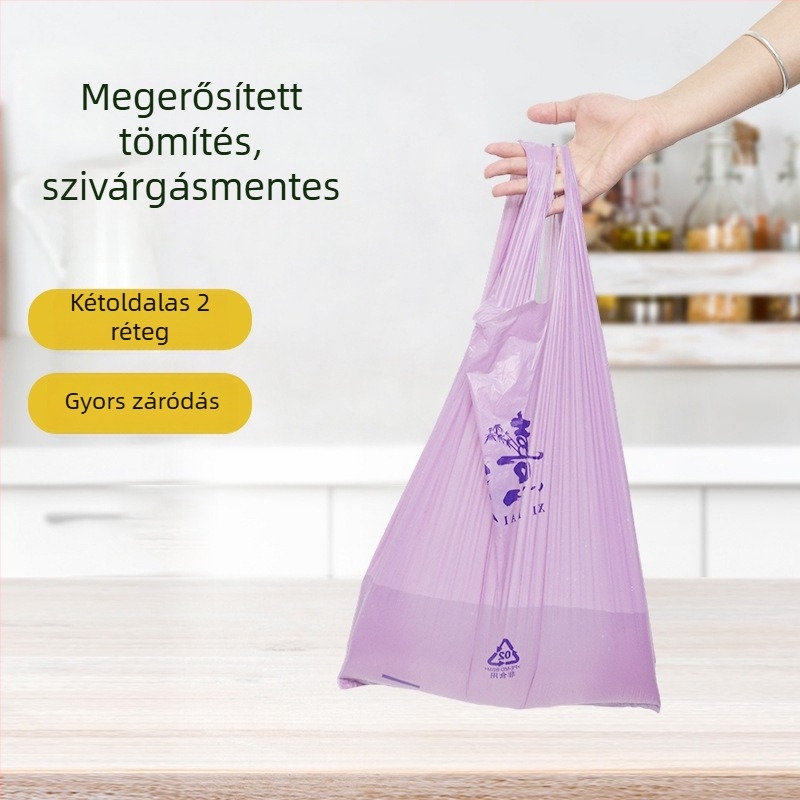 Levendulás illatú mellény-stílusú egyszer használatos szemeteszsákok, háztartási használatra