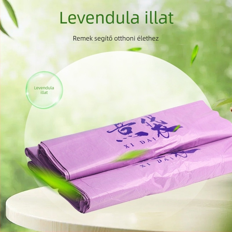 Levendulás illatú mellény-stílusú egyszer használatos szemeteszsákok, háztartási használatra