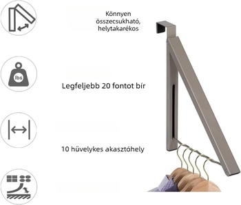 Fúrás nélkül összecsukható falra szerelhető ruhaszárító