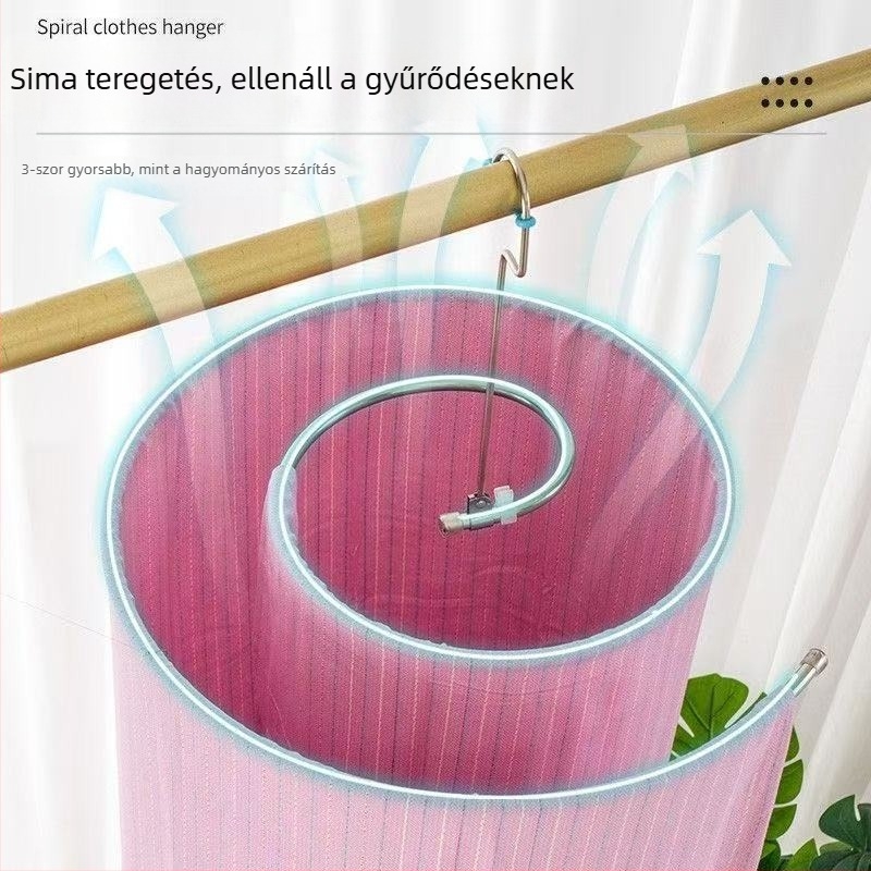 Összecsukható kör alakú forgó szárítótartó erkélyre, multifunkcionális ruhaszárító paplanokhoz és lepedőkhez