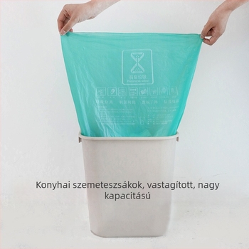 Biodegradable konyhai hulladék zacskók, vastagított és tekercses, otthoni és kereskedelmi használatra, alkalmas a szelektív hulladékgyűjtéshez