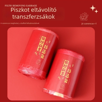 Extra vastag, szakadásmentes szemeteszsákok kötözős kialakítással, háztartási használatra, gazdaságos csomag, vastagított nagy méretű konyhai műanyag szemeteszsákok fogantyúval
